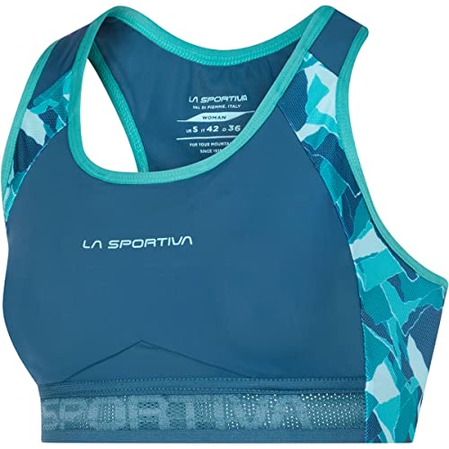 LA SPORTIVA Damen Hover Sport-BH, Storm Blue-Lagoon, L von LA SPORTIVA