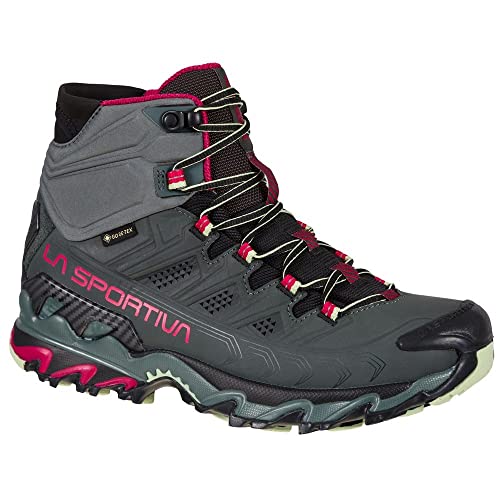 La Sportiva Damen Ultra Raptor II Mid Leather Wide GTX Wanderschuhe, Charcoal Cerise, 40.5 EU von LA SPORTIVA