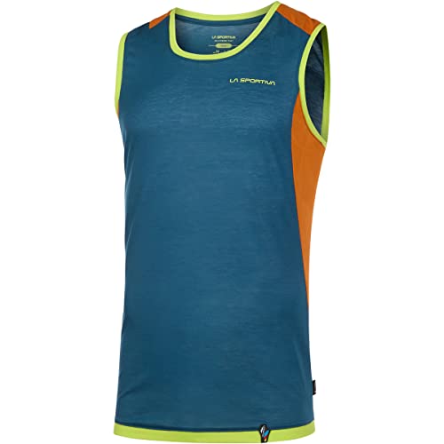 LA SPORTIVA Herren Crimp Tanktop, Storm Blue-Hawaiian Sun, L von LA SPORTIVA