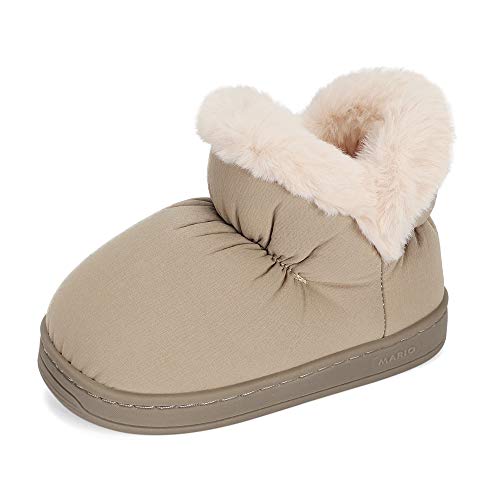 LACOFIA Kleinkind Baby Jungen Mädchen Winterstiefel Kinder rutschfest Gummisohle Schneestiefel Warme Winterschuhe Khaki 27/28 von LACOFIA