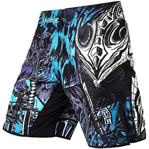 LAFROI Herren MMA Cross-Training Box Shorts Trunks Fight Wear mit Kordelzug und Tasche (LA Commander,XL) von LAFROI