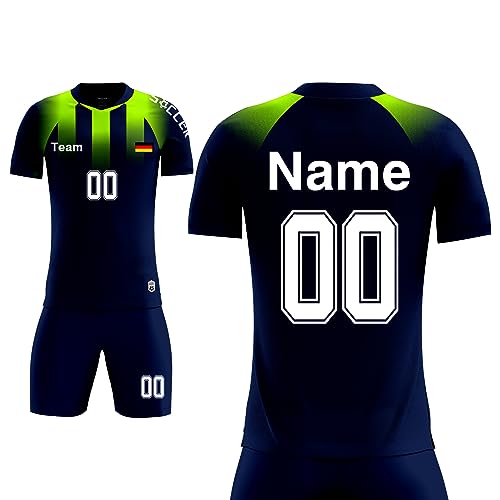 Fussball Trikot Kinder Personalisiert Erwachsene Trikot Fussballtrikot Kinder mit Namen Nummber Team Logo Home Auswärts Fußball Trikot von LAIFU