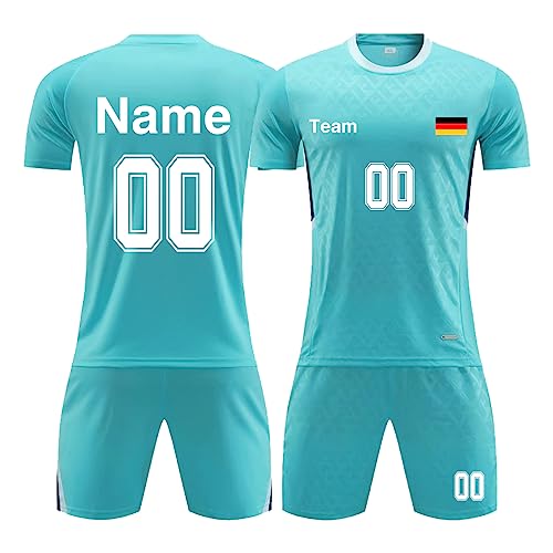 LAIFU Personalisierte Fussball Trikot Kinder Jungen | Trikot Kinder mit Eigenem Namen | Fußball Trikot Set | Fußball Geschenke von LAIFU