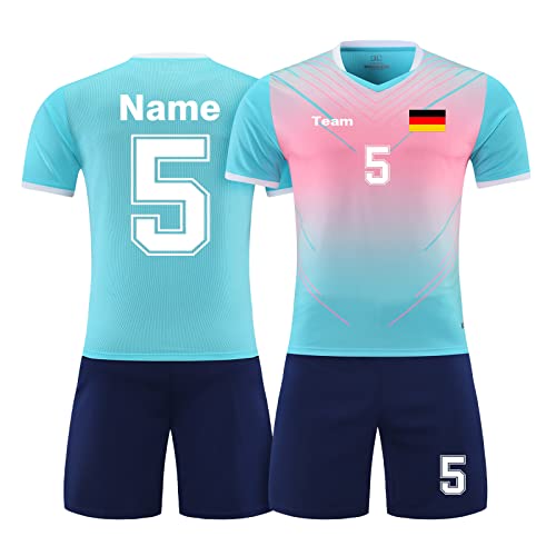 LAIFU Personalisierte Trikots Kinder Mädchen Herren Trikot mit Eigenem Namen Fußballtrikot Personalisiert von LAIFU