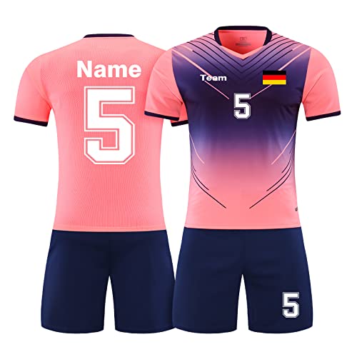 LAIFU Personalisierte Trikots Kinder Mädchen Herren Trikot mit Eigenem Namen Fußballtrikot Personalisiert von LAIFU