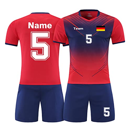 LAIFU Personalisierte Trikots Kinder Mädchen Herren Trikot mit Eigenem Namen Fußballtrikot Personalisiert von LAIFU