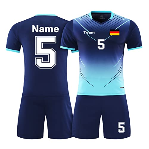 LAIFU Personalisierte Trikots Kinder Mädchen Herren Trikot mit Eigenem Namen Fußballtrikot Personalisiert von LAIFU