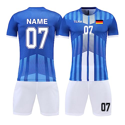 LAIFU Personalisierte Trikots Kinder Trikot Set Kinder Mit Namen von LAIFU