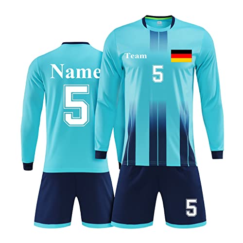 Personalisiertes Fußballtrikot für Kinder Erwachsene Personalisierte Fußballshirt und Short mit Namensnummer Logo von LAIFU