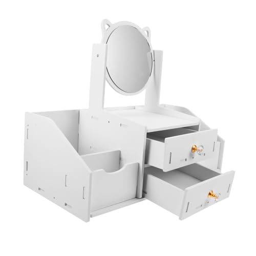 LALADEFIEE Desktop Organizer Mit Kosmetikspiegel Multifunktionale Aufbewahrungsbox Für Make-up Und Schmuck Robuster Schminktisch Organizer Für Badezimmer Und Schreibtisch LALADEFIEE Desktop Organizer Mit Kosmetikspiegel Multifunktionale Aufbewahrungsbox Für Make-up Und Schmuck Robuster Schminktisch Organizer Für Badezimmer Und Schreibtisch von LALADEFIEE