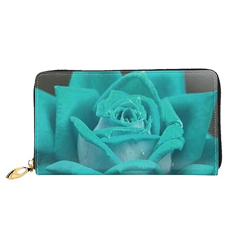 LAMAME Weihnachten Karton Schneemann Gedruckt Große Reise Brieftasche Männer Frauen Reißverschluss Clutch Kartenhalter, Pretty Rose, Einheitsgröße von LAMAME