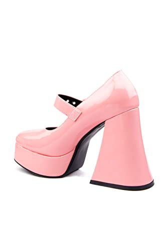 LAMODA Damen Love Sick Court Shoe, Pink Patent, 38 EU von LAMODA