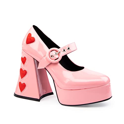 LAMODA Damen Love Sick Court Shoe, Pink Patent, 40 EU von LAMODA