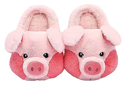 LANFIRE Big Kid und Erwachsene Baumwolle Hausschuhe Schwein Hausschuhe Plüsch Hausschuhe Tier Hausschuhe Damen Schuhe (Pink, 35/36, numeric_35) von LANFIRE