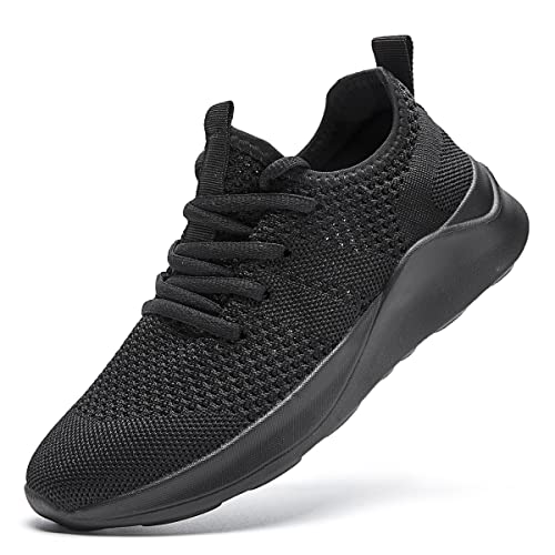 LANGFEUU Damen Turnschuhe Sneaker Schuhe Damen Sportschuhe Laufschuhe Tennisschuhe Outdoor Running Damen Walkingschuhe Straßenlaufschuhe rutschfest Atmungsaktiv Leichtgewichts Schwarz 36 von LANGFEUU