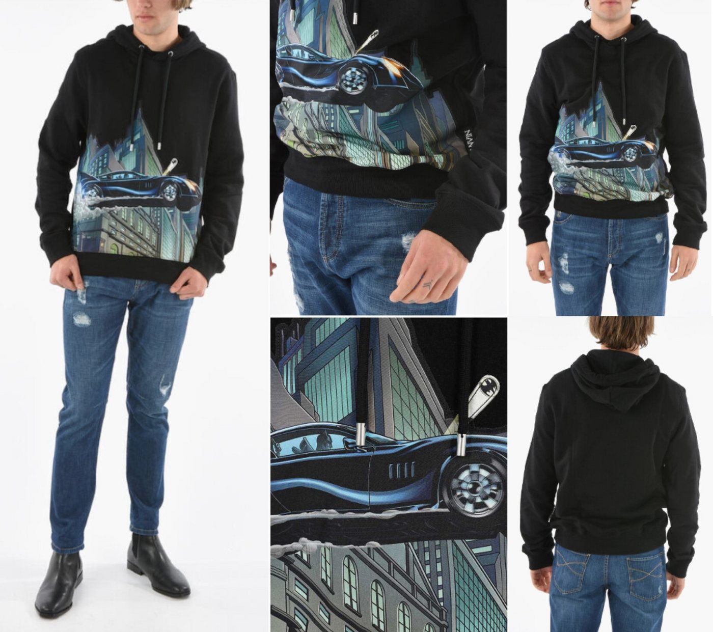 LANVIN Sweatshirt Lanvin x The Batman DC Comics Oversized Hoodie Sweater Kapuzen Sweatsh von LANVIN