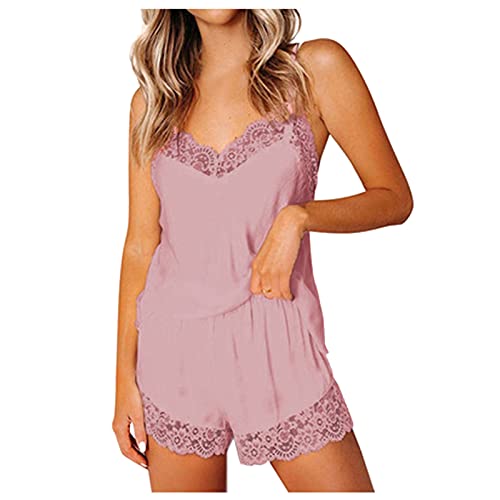 Unterwäsche Damen Schlafanzug Pyjama Nachthemd Sexy Dessous Nachtwäsche Babydoll Bodys Schlafsachen Mesh Bh Und Slip Leoparden Süße Transparente Geknöpft Knöpfen Trägernachthemden Gelb Süßer Schöner von LAOFU