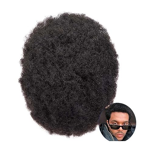 Herrenperücken Afro-Männer-Toupet, männliche Haarkapillare, langlebig, feine Mono-Französische Spitze, Herren-Perücken, Prothese, 15,2 cm, Ersatzsystem, Einheit, Herren-Toupet für männliche Alltagskle von LAPADULA