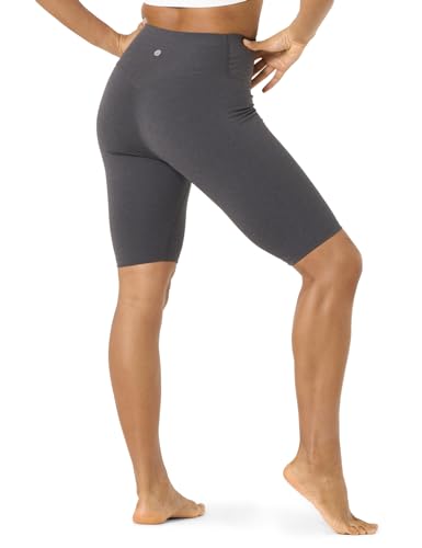 LAPASA Damen Sportshorts Taschen Kurz Leggings Yoga Shorts Hoher Bund L52A1 (Ohne Taschen: Dunkelgrau, M) von LAPASA