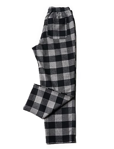 LAPASA Herren Schlafanzughose Karierte Pyjamahose, Long Relaxhose Loungehose Freizeithose M39 Wärmer, Baumwollflanell: Schwarz + Graumeliert, Small LAPASA Herren Schlafanzughose Karierte Pyjamahose, Long Relaxhose Loungehose Freizeithose M39 Wärmer, Baumwollflanell: Schwarz + Graumeliert, Small von LAPASA