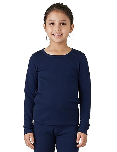 LAPASA Kinder 100% Merinowolle Thermounterhemd, Premium Merino Wolle Warme Thermounterwäsche Unterhemd Unisex K13 von LAPASA