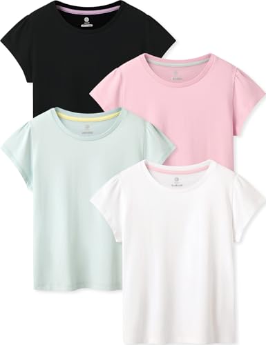 LAPASA Mädchen 4er Pack Baumwoll Kinder T-Shirt Einfarbig, K01 Weiß, Schwarz, Aqua,Baby Pink,11-12 Jahre LAPASA Mädchen 4er Pack Baumwoll Kinder T-Shirt Einfarbig, K01 Weiß, Schwarz, Aqua,Baby Pink,11-12 Jahre von LAPASA