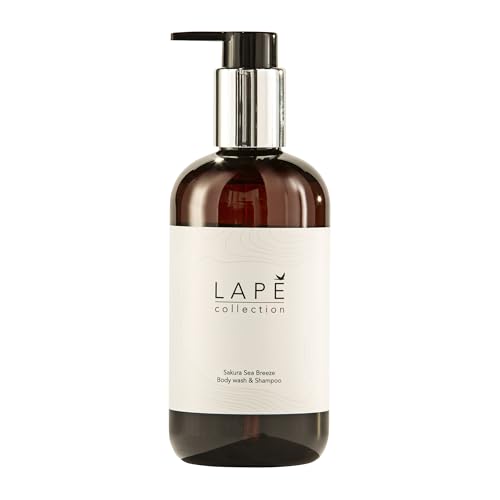 LAPE Earth Collection Sakura Sea Breeze Duschgel & Shampoo für Männer und Frauen, hautschonend, erfrischend und belebend 8 x 0,3 L Flasche, Earth Edition von LAPE collection