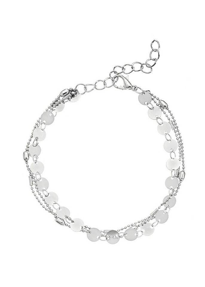 LASCANA Fußkette, mit kleinen Plättchen, Fußkettchen-Armband, Fußketten Set von LASCANA