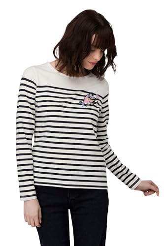 Laurasøn T-Shirt, Ringel, Fisch Motiv, Rundhals, Langarm Marine L 819557130-L von Laurasøn