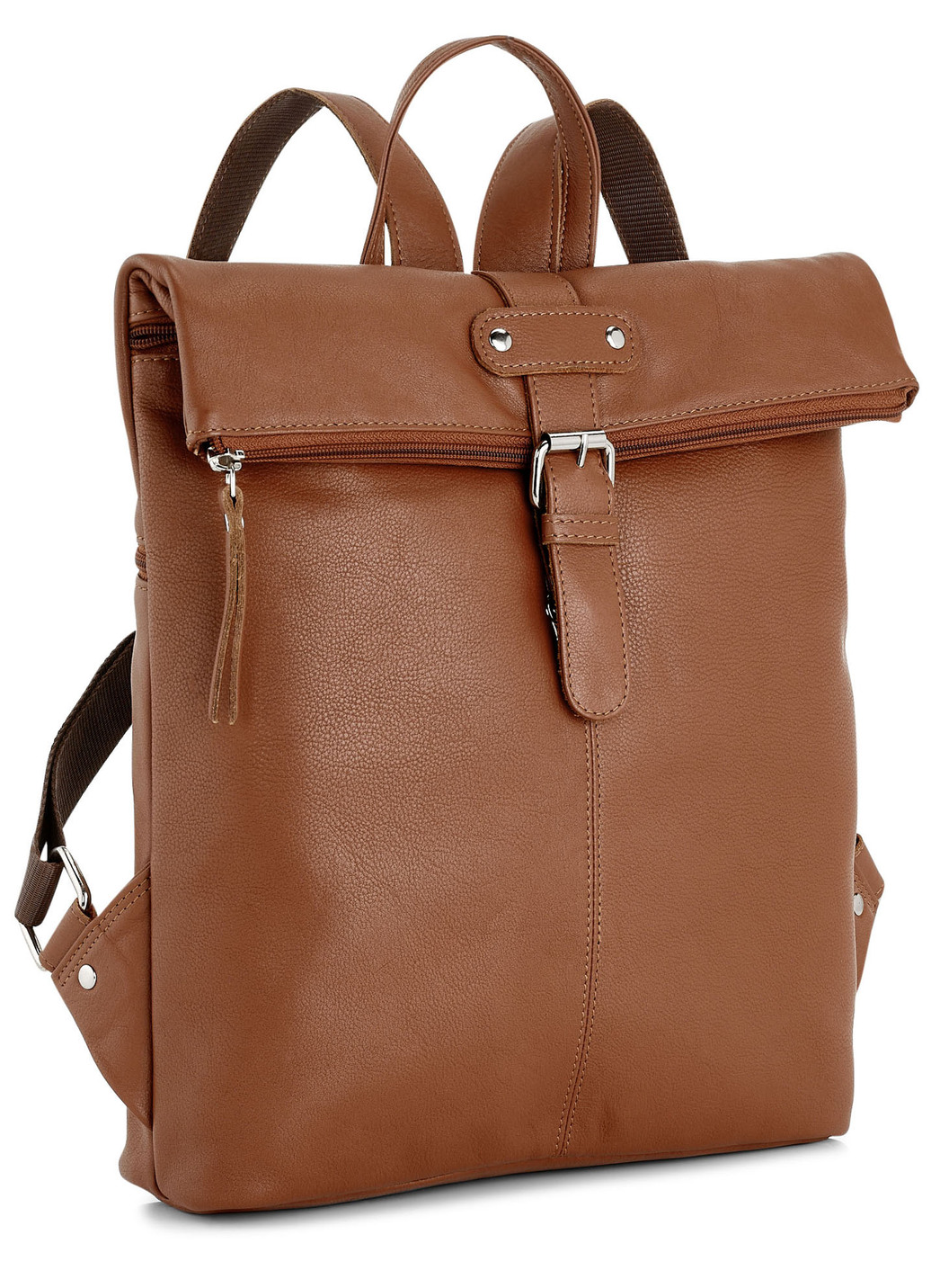 Laurina Rucksack aus Rind-Nappaleder, Cognac von LAURINA