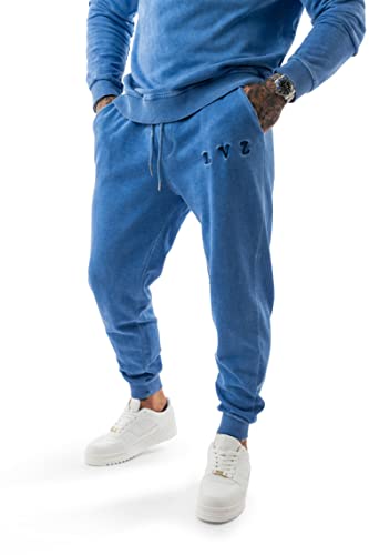 LAVENZO - Hose für Herren, 100 % Baumwolle, Tracksuit Elegante Hose, Freizeitkleidung in Übergröße, Sportanzüge Vintage Jungen, Geschenkidee Geburtstag, hellblau, XL von LAVENZO