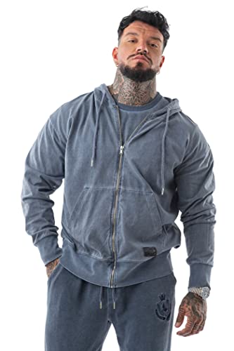 LAVENZO - Sweatshirt für Herren aus 100% Baumwolle, lässige Jungen, elegante Sweatshirts, besondere und sportliche Größen, Geschenkidee Geburtstag, Dunkelblau 3, 3XL Große Größen Tall von LAVENZO