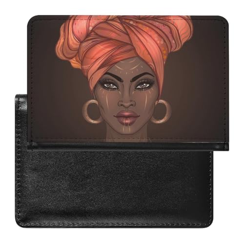 Reisepasshülle Etui Afrikanisches Mädchen Pu Leder Reisepasshülle Mit Kartenschlitz von LAZAT