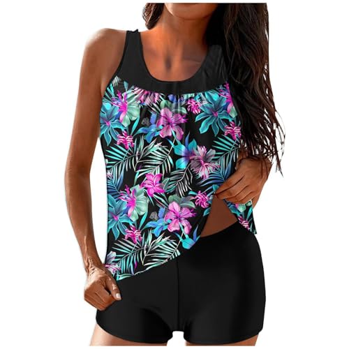 Oversize Tankini Damen, Tankini Damen Bauchweg Tankinis Oberteil Mit Shorts Bademode Badesachen Push Up Badekleider Badeanzug Zweiteilig Badekleid High Waist Badebekleidung Swimwear Set Lila XL Oversize Tankini Damen, Tankini Damen Bauchweg Tankinis Oberteil Mit Shorts Bademode Badesachen Push Up Badekleider Badeanzug Zweiteilig Badekleid High Waist Badebekleidung Swimwear Set Lila XL von LCpddajlspig