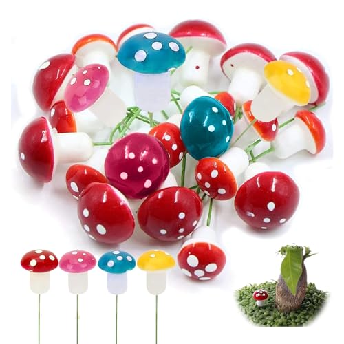 pilze deko, miniatur deko, 50 Stück mushroom decor, Mini Pilze Pilzdekoration, Gartenstatuen Zum Einpflanzen In Schalen, Hofdekoration Und Gartendekoration, 2cm pilze deko, miniatur deko, 50 Stück mushroom decor, Mini Pilze Pilzdekoration, Gartenstatuen Zum Einpflanzen In Schalen, Hofdekoration Und Gartendekoration, 2cm von LDBKLGHJ
