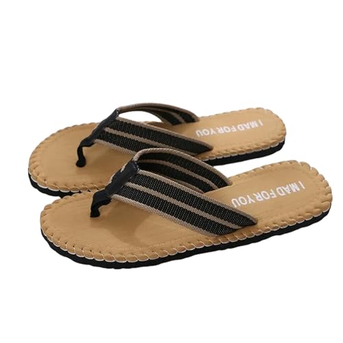 LDHZSS Badelatschen Herren Großgröße Männer Flip Flops Flache Schuhe Innensommer Sommer Hausschuhe Bequeme Innenschuhe-w-42 von LDHZSS