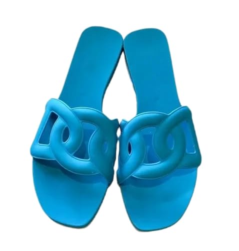 LDHZSS Badelatschen Herren Offene Zehenfrau Sandalen Sommerausschnitte Flache Schuhe Strand Tragen Schuherutschen-e-39 von LDHZSS