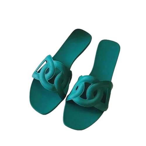 LDHZSS Badelatschen Herren Offene Zehenfrau Sandalen Sommerausschnitte Flache Schuhe Strand Tragen Schuherutschen-g-38 von LDHZSS