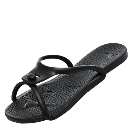 LDHZSS Hausschuhe Damen Frauen Falten Pantoffeln Business Trip Tragbare Flip Flops Leichte Indoor -sandalen Strandschuhe-k-43-44 von LDHZSS