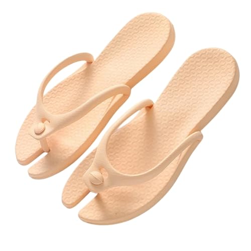 LDHZSS Hausschuhe Damen Hausschuhe Sommerklappreisen Tragbare Hausschuhe Haus Flip Flops Strand Flacher Bodenleichte Sandalen-y-m (39-40) von LDHZSS