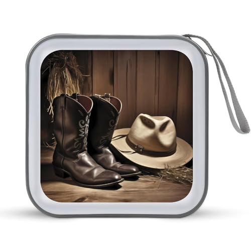 LDTVSFZQ CD-Hülle mit Cowboy-Hut und Westernstiefeln, DVD-Hüllen, Brieftasche, Hartplastik, DVD-Hüllen, Aufbewahrungsordner für Auto, Zuhause, Büro, Reisen, Stil:, Einheitsgröße LDTVSFZQ CD-Hülle mit Cowboy-Hut und Westernstiefeln, DVD-Hüllen, Brieftasche, Hartplastik, DVD-Hüllen, Aufbewahrungsordner für Auto, Zuhause, Büro, Reisen, Stil:, Einheitsgröße von LDTVSFZQ