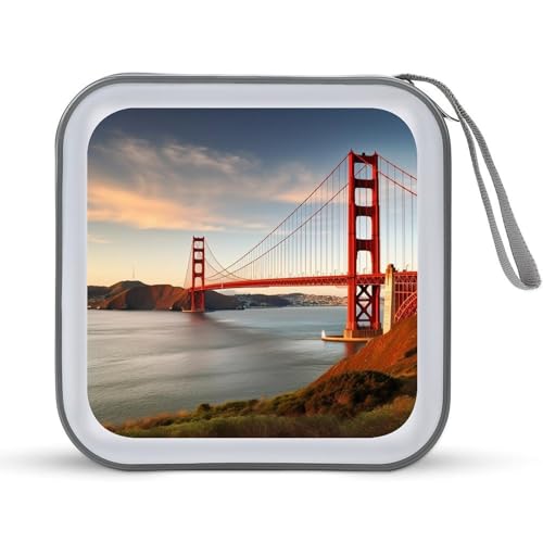 LDTVSFZQ Golden Gate Bridge CD-Hülle, DVD-Hüllen, Brieftasche, Hartplastik, DVD-Hüllen, Aufbewahrungsordner für Auto, Zuhause, Büro, Reisen, Stil:, Einheitsgröße LDTVSFZQ Golden Gate Bridge CD-Hülle, DVD-Hüllen, Brieftasche, Hartplastik, DVD-Hüllen, Aufbewahrungsordner für Auto, Zuhause, Büro, Reisen, Stil:, Einheitsgröße von LDTVSFZQ