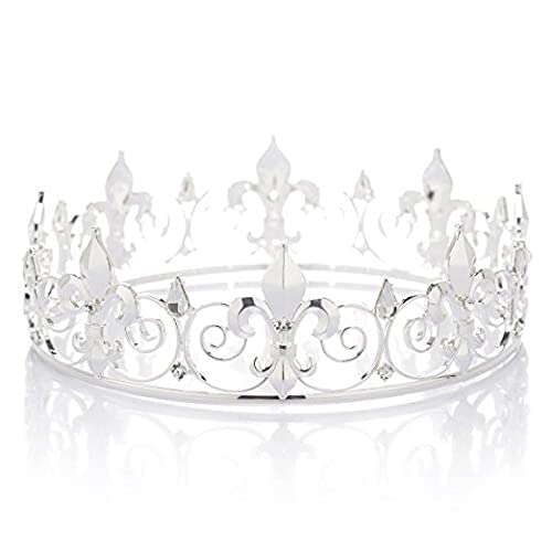 Königliche Krone und Tiaras aus Metall für Herren, Cosplay, Hochzeit, Abschlussball, Party, Dekoration, Krone, Kopfschmuck, Zubehör, Medium, metall von LEEMASING