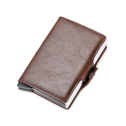 LEEXTON Slim Wallet mit Geldklammer-Leder Geldbörse Herren- Aluminium Kartenetui-Premium Portemonnaie-Kreditkartenetui mit RFID Schutz von LEEXTON