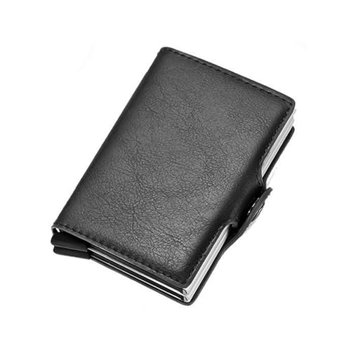 LEEXTON Slim Wallet mit Geldklammer-Leder Geldbörse Herren- Aluminium Kartenetui-Premium Portemonnaie-Kreditkartenetui mit RFID Schutz von LEEXTON