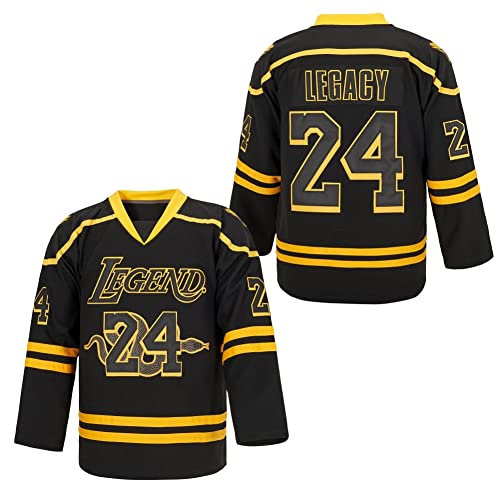 LEGEND 8 LEGACY24 Herren Trikot Legend 8 24 Movie Ice Hockeytrikot schwarz, Schwarz 24-24, L von LEGEND 8 LEGACY24