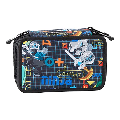 LEGO® NINJAGO® Prime Empire 3 Zip Rechteckiges Etui, Custom Zip Puller, FILA Content - Prime Empire, Mehrfarbig, 3 Reißverschlüsse Rechteckiges Federmäppchen, Mehrfarbig, Rechteckiges Federmäppchen von LEGO