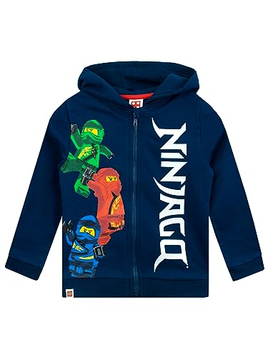 LEGO Ninjago Kapuzenpullover | Ninjago Kleidung für Jungen | Ninja Kinder Hoodie | Blau | 128 von LEGO