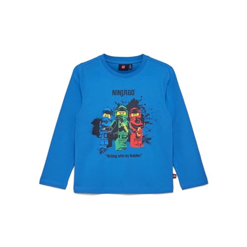 Lego NINJAGO - LWTANO 100 - T-Shirt L/S - Middle Blue - 128 von Kabooki