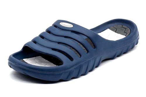 LEKANN 920 Herren Badelatschen Leichte Badeschlappen Sauna Dusch & Badeschuhe, Dunkelblau 42 EU von LEKANN